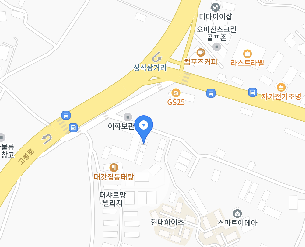 마이다스 종합촬영센터 위치 지도